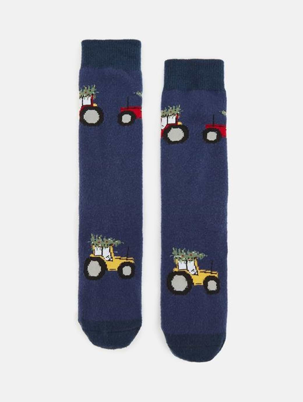 Joules Boy's Runaround Grippy Socks Blue/Navy 