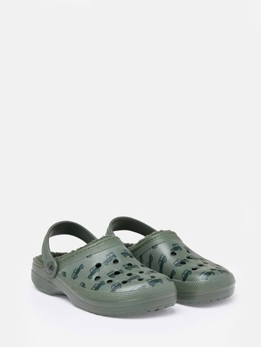 Joules Boy's Winter Poole Clogs Khaki Green