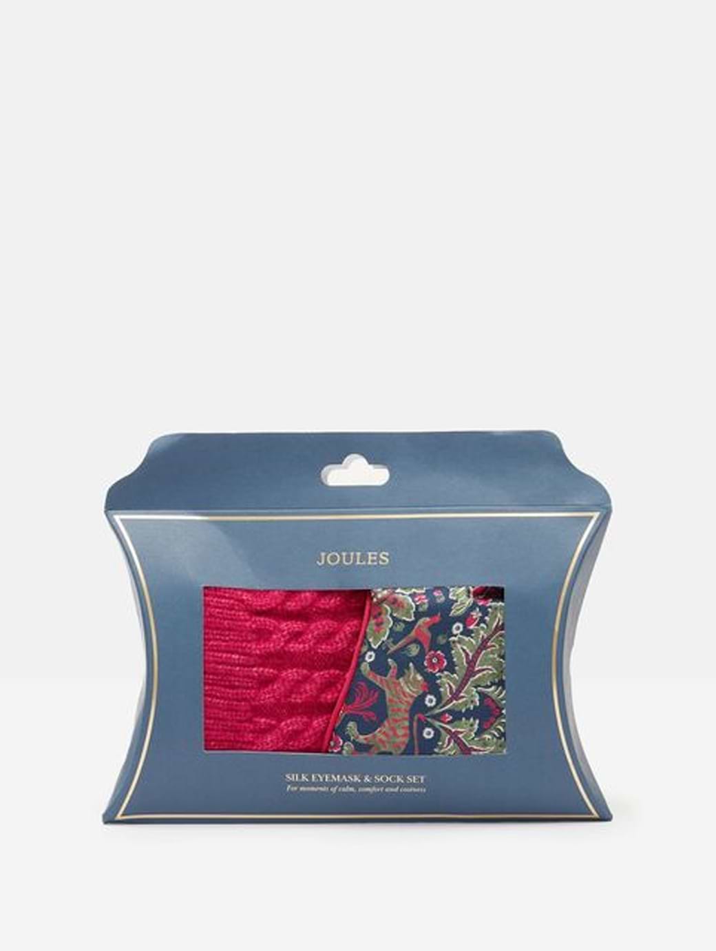 Joules Dreamer Sock and Eyemask Gift Set Bright Pink