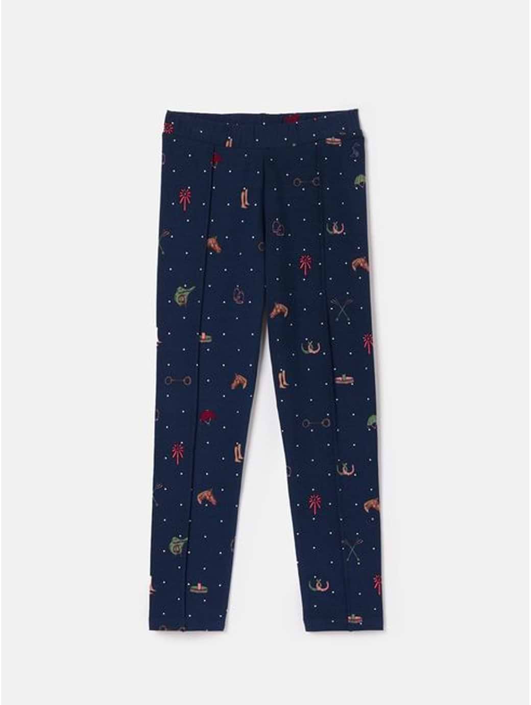 Joules Girl's Deedee Printed Legging Navy