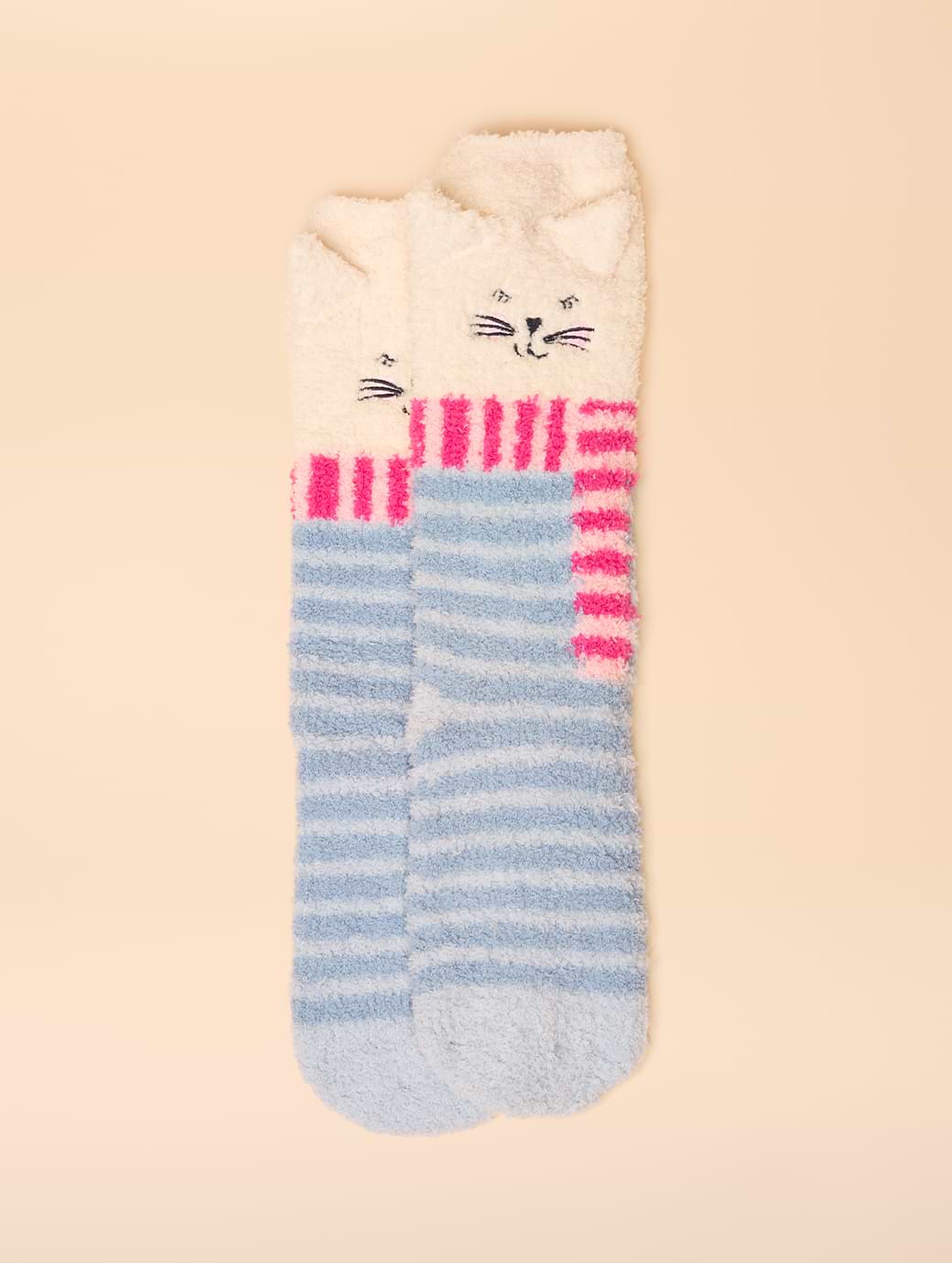 Joules Girl's Fluffy Socks Blue/Pink
