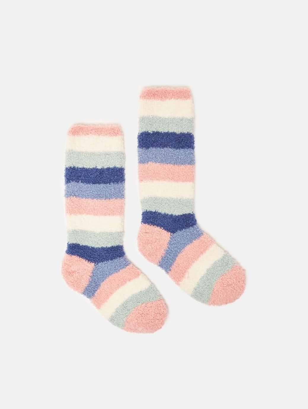 Joules Girl's Fluffy Socks Multi Stripe