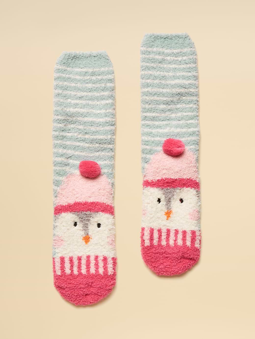 Joules Girl's Fluffy Socks Pink/Blue