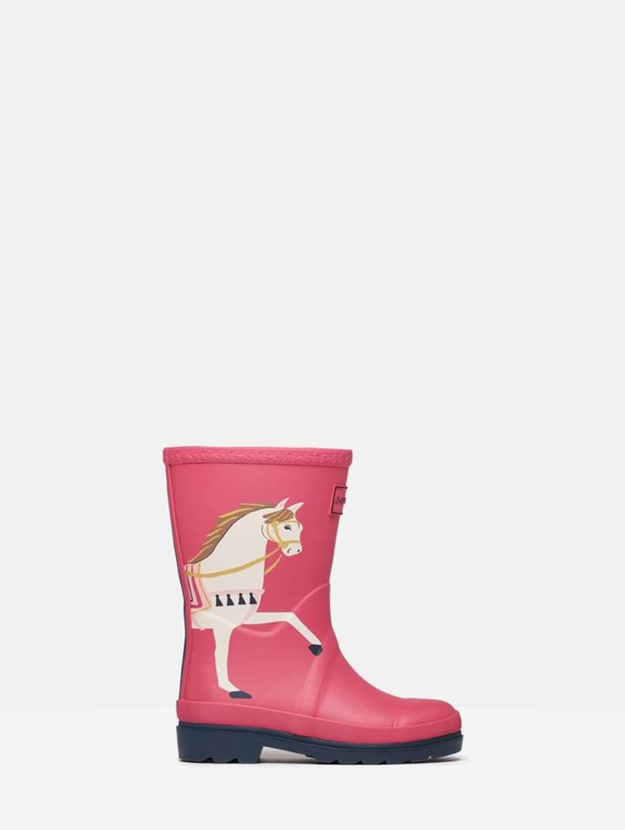 Joules Girl s Splashwell Printed Wellies Horse