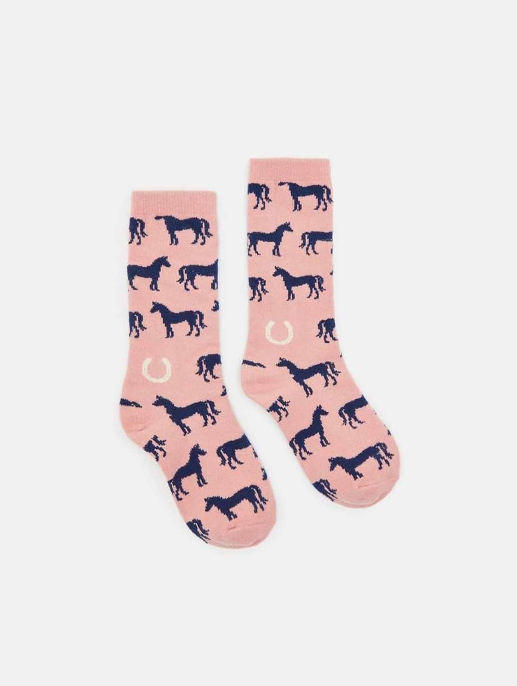 Joules Girl's Warmly Character Socks Horse Pink/Blue