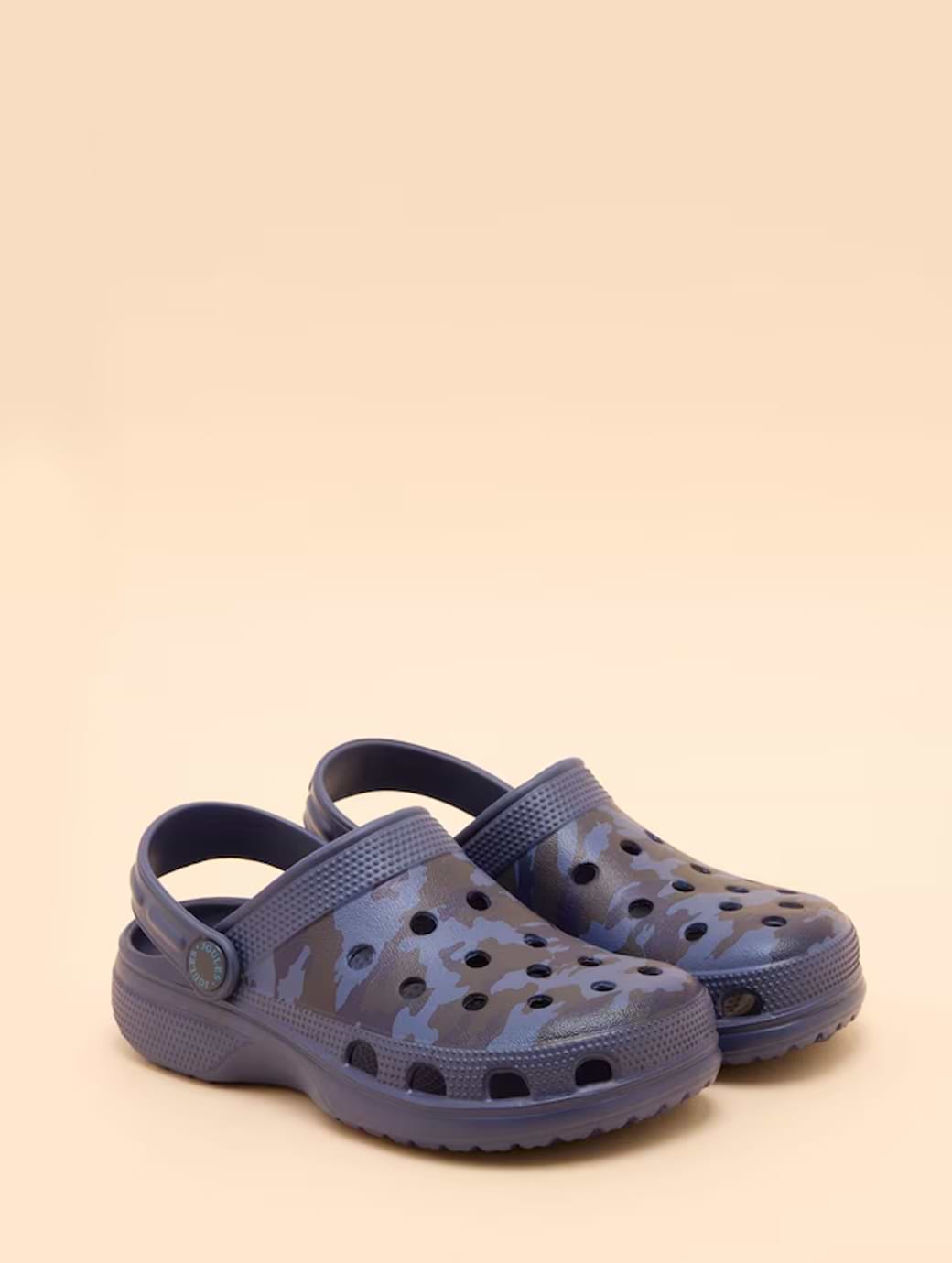 Joules Junior Poole Slip On Clogs Navy Camo 