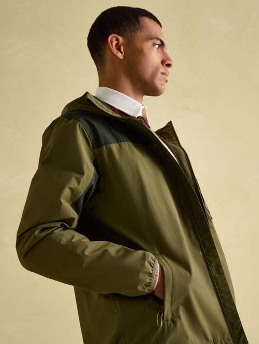 Joules Men's Ayston Lightweight Waterproof Coat Green