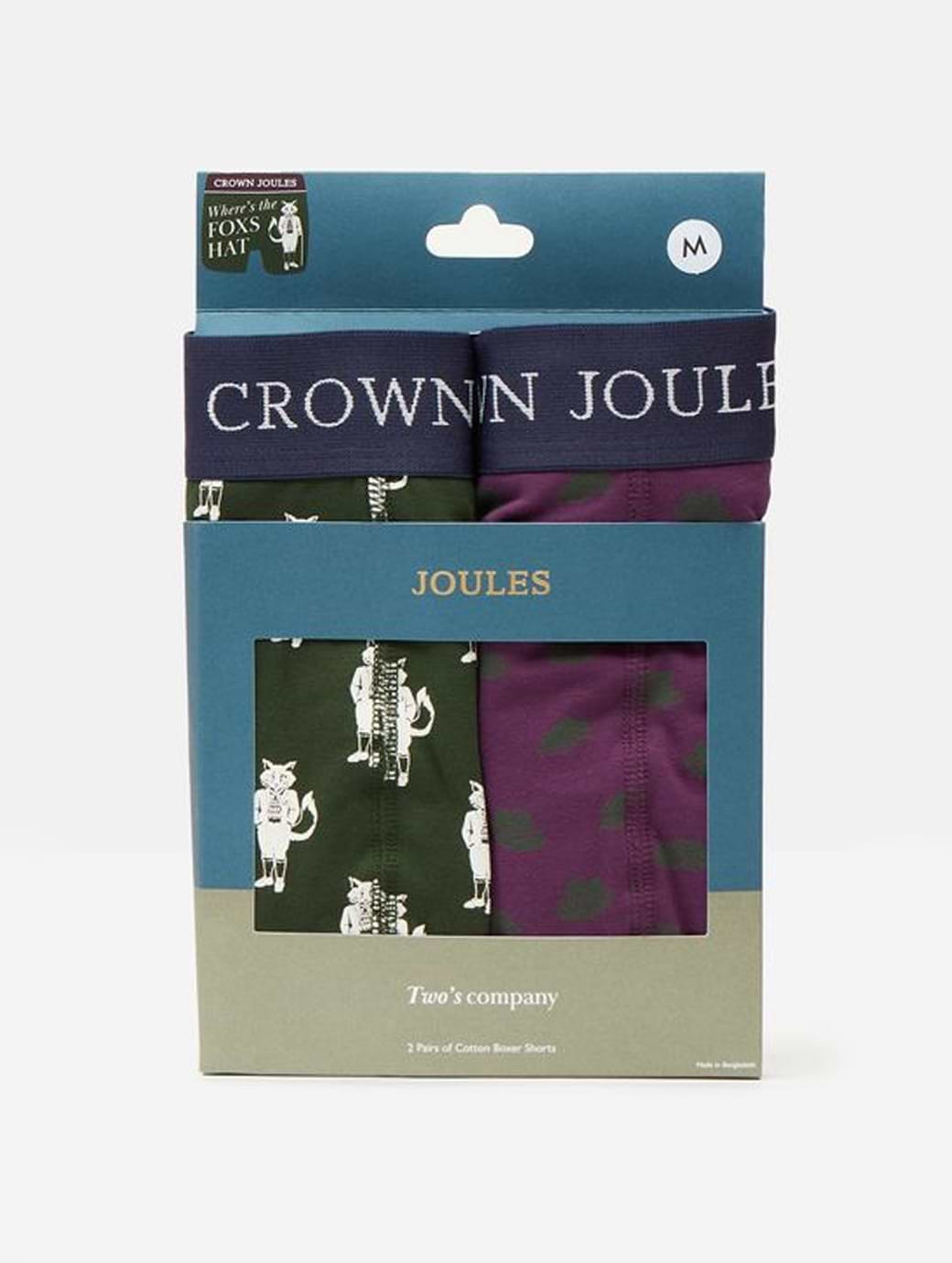 Joules Men's Crown Joules Boxer Fox Hat Purple/Green