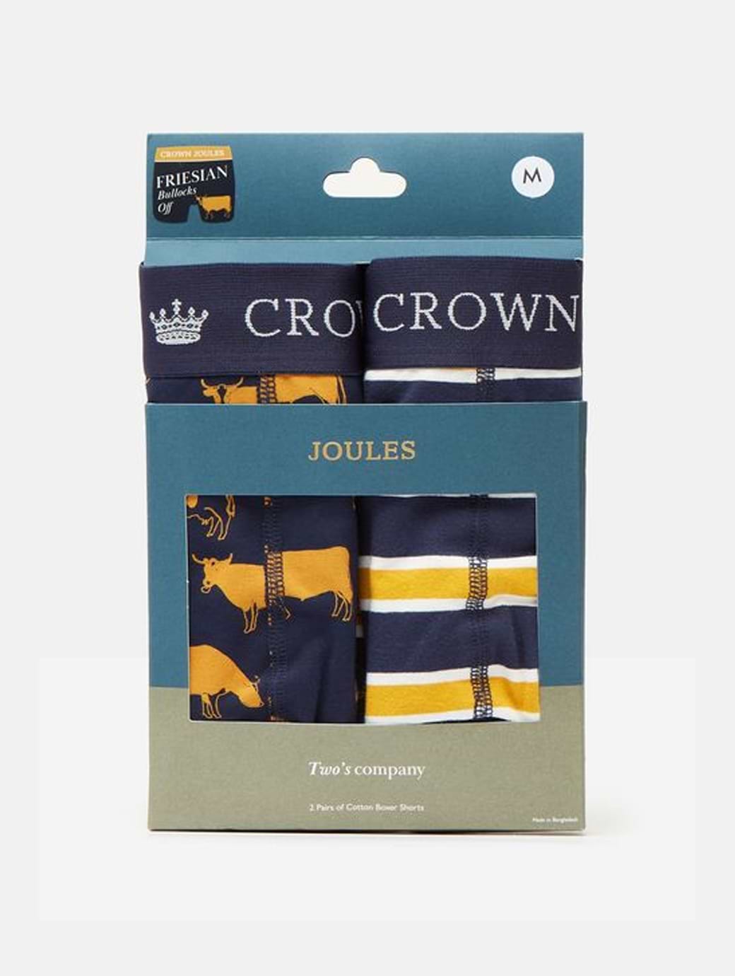 Joules Men's Crown Joules Boxer Friesian Navy/Yellow