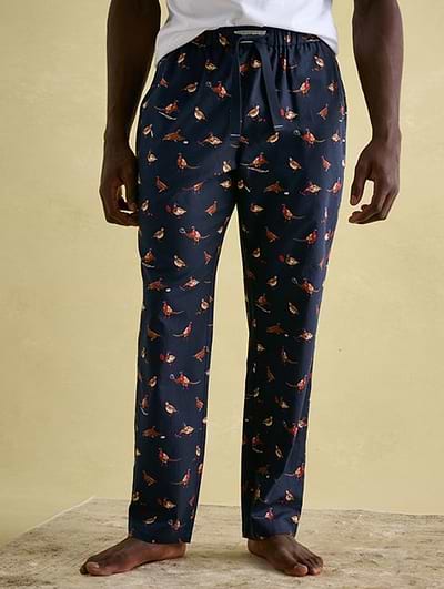 Print Pyjama Asda Womens Pj Bottoms Navy Spotty Print Cropped