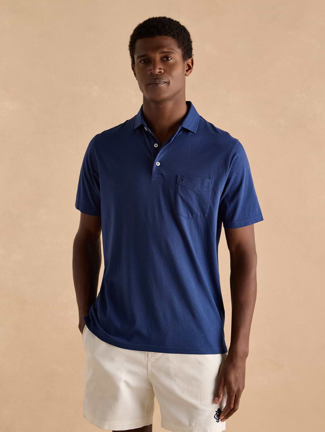 Joules Men's Emmet Jersey Polo Deep Blue
