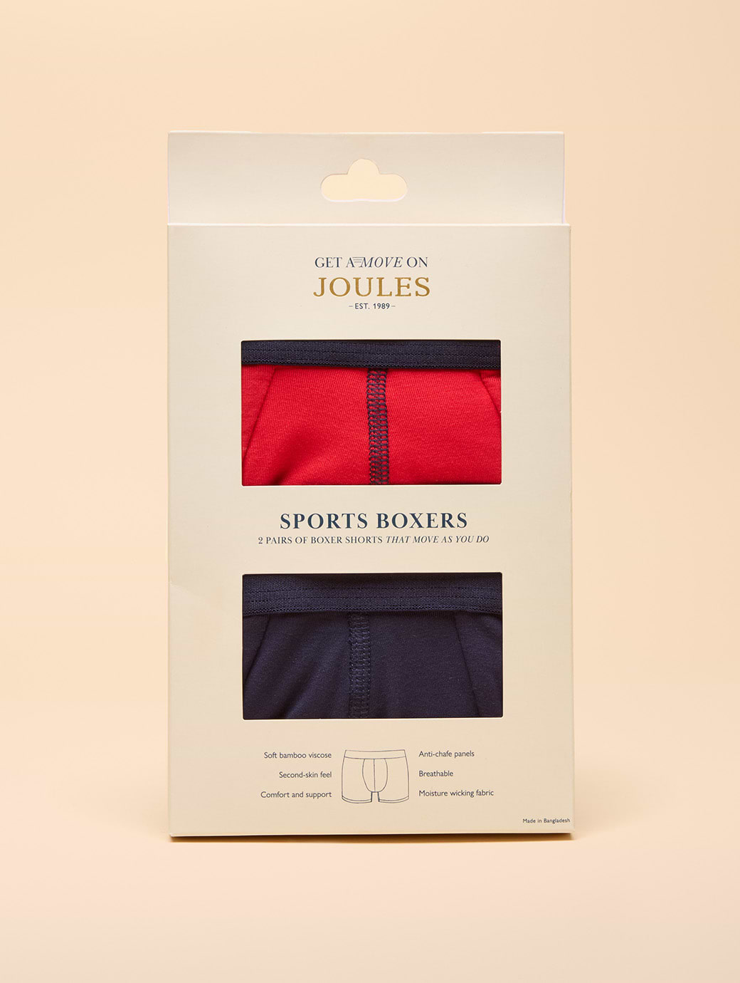 Joules Men's Get A Move On Boxers Red/Navy