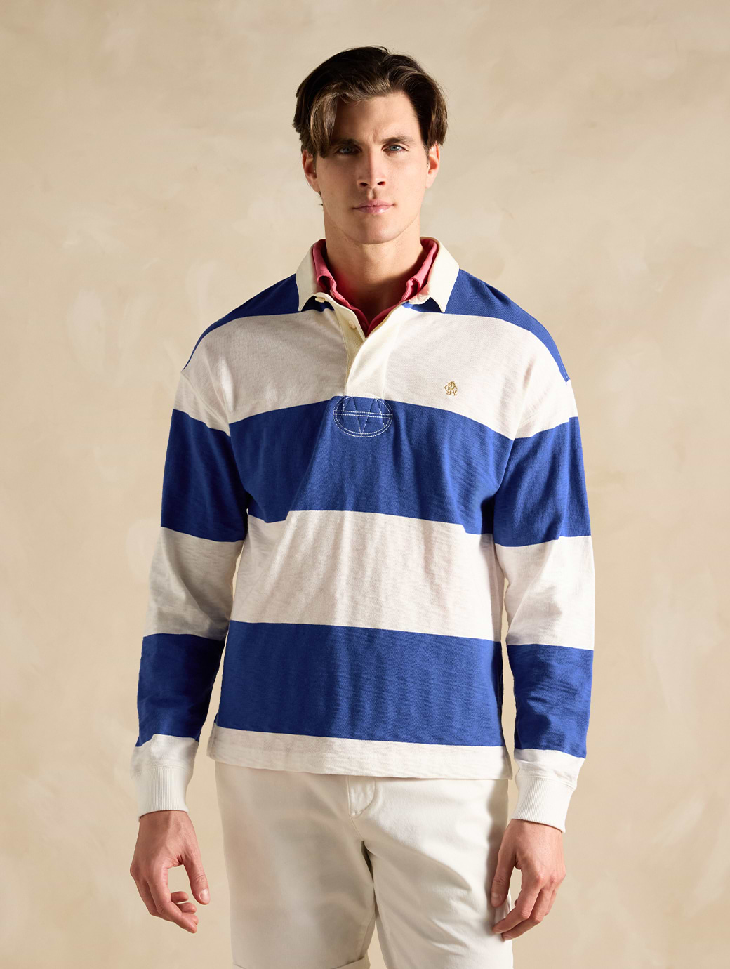 Joules Men's Heacham Rugby Shirt Blue