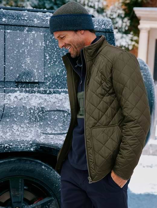 Mens diamond quilted jacket clearance