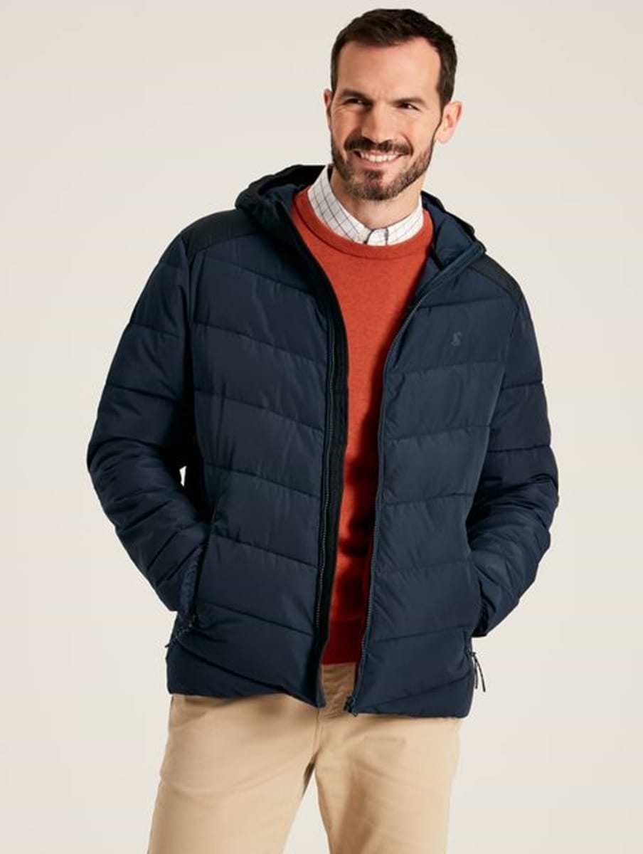 Joules Men s Pearson Padded Shower Resistant Coat Navy