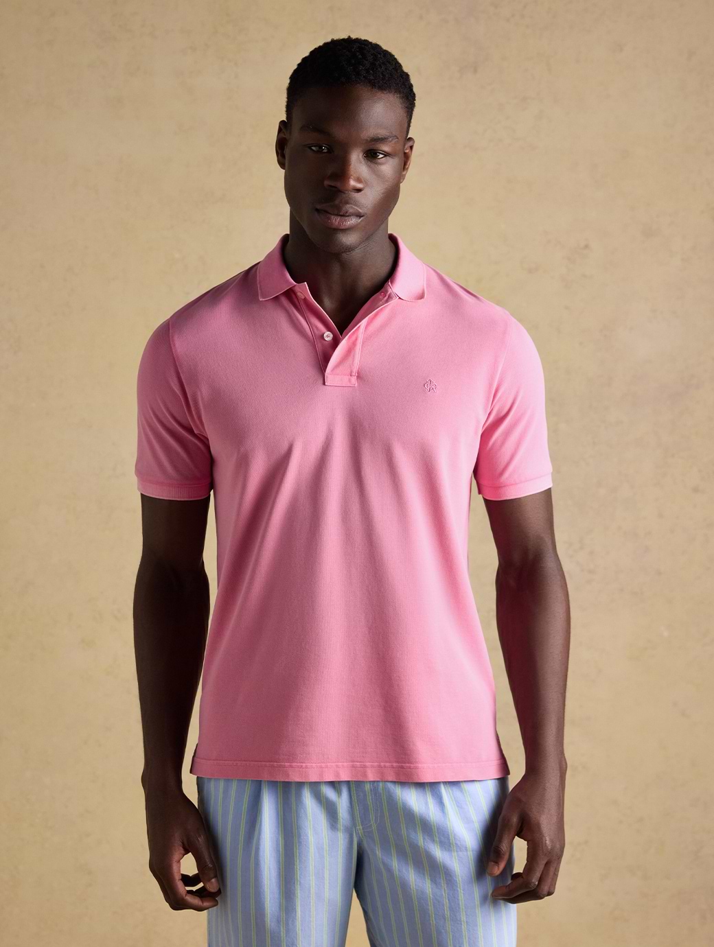 Joules Men's Garment Dye Woody Polo Pink