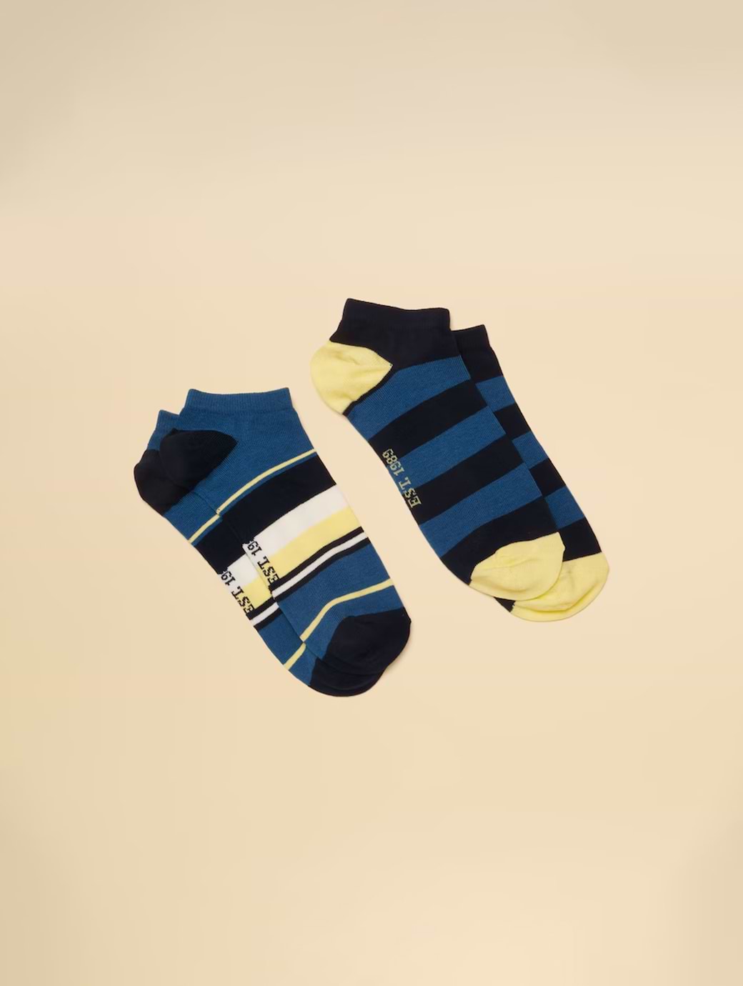 Joules Men's Rilla 2-Pack Socks Navy Yellow