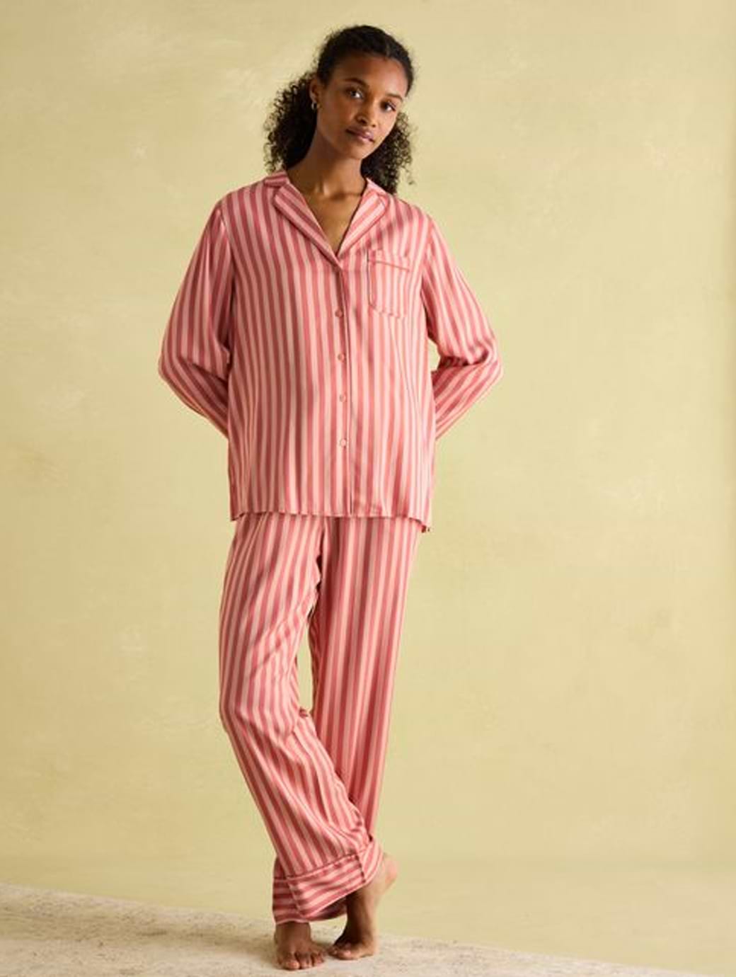 Joules Women's Alma Pyjama Set Pink Stripe