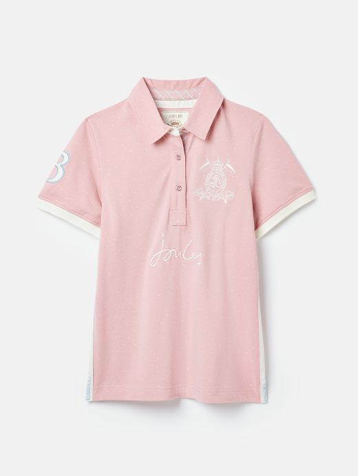 Joules Women s Beaufort Short Sleeve Cotton Polo Shirt Pink