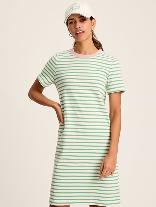 Joules Women s Eden Dress Green Stripe