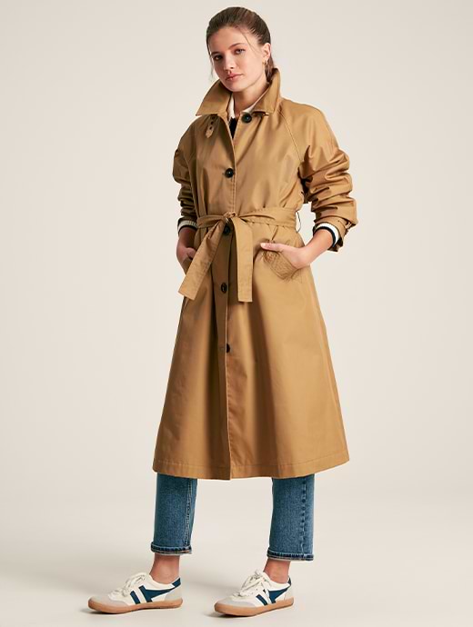 Tan raincoat womens 2025