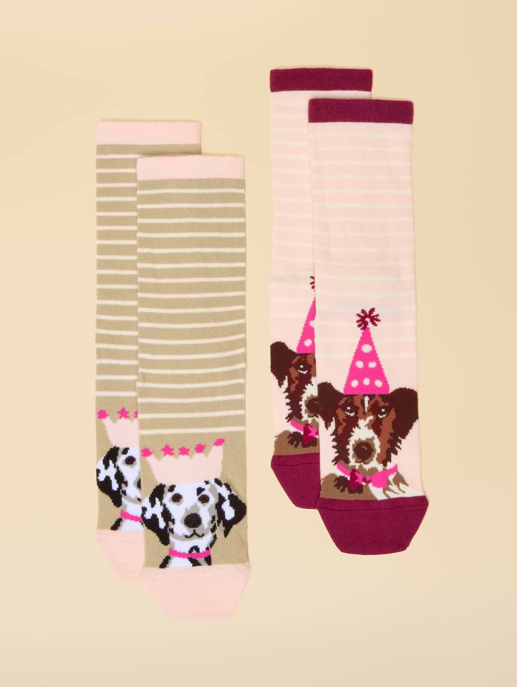 Joules Women's Everyday Socks 2-Pack Multi Ecru