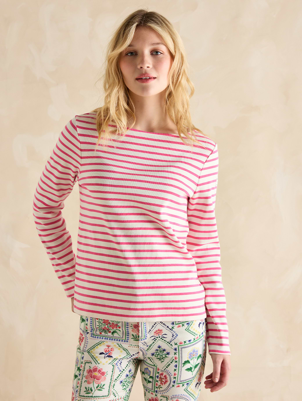 Joules Women's Harbour Top Bright Pink