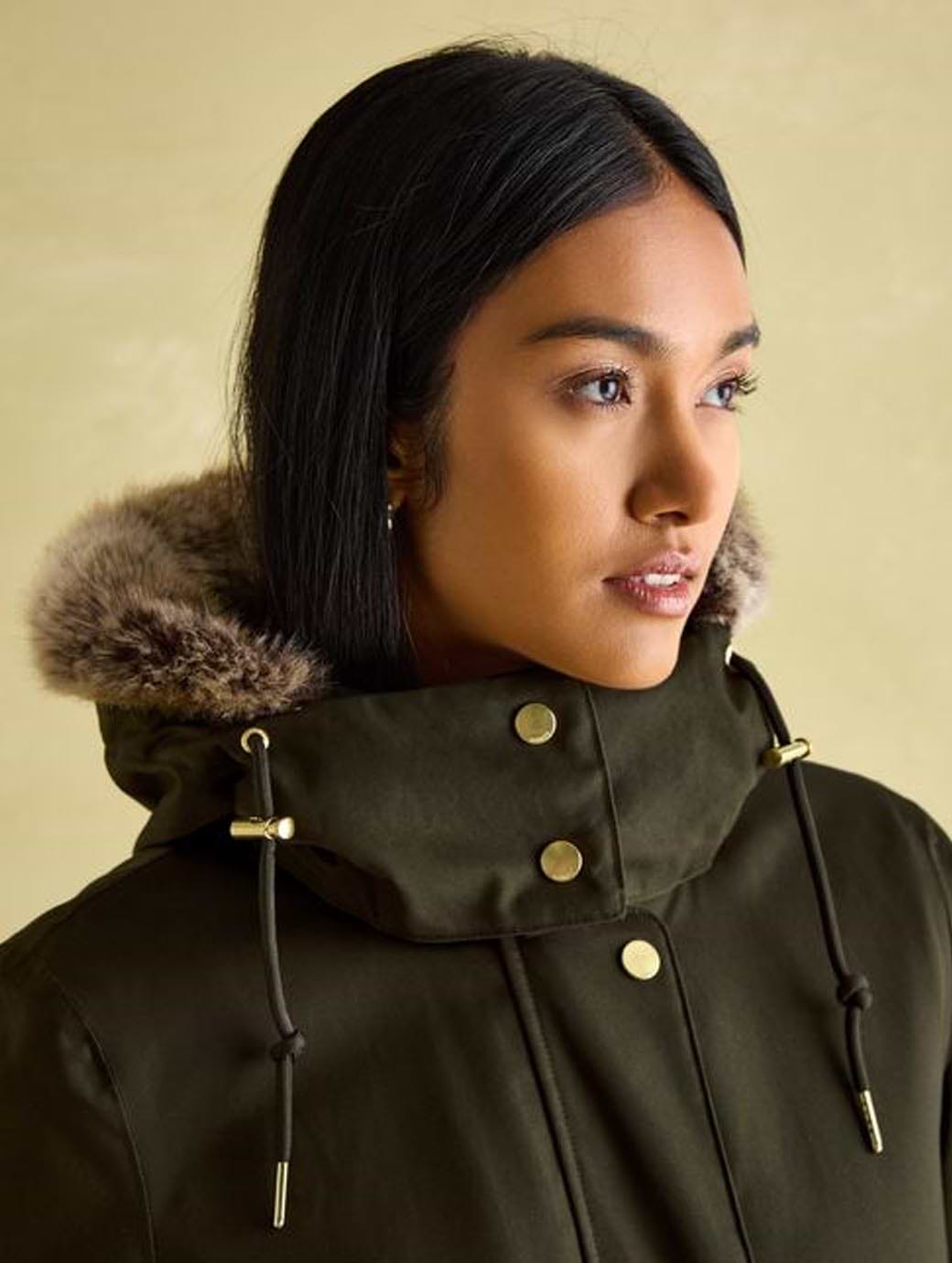Joules Women s Harpsden Cosy Waterproof Long Coat Rosemary Green