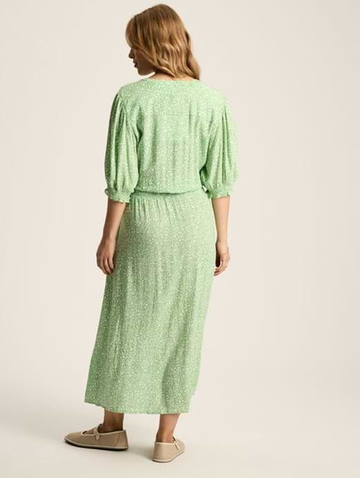Joules Women's Laurie Viscose Midi Dress Green