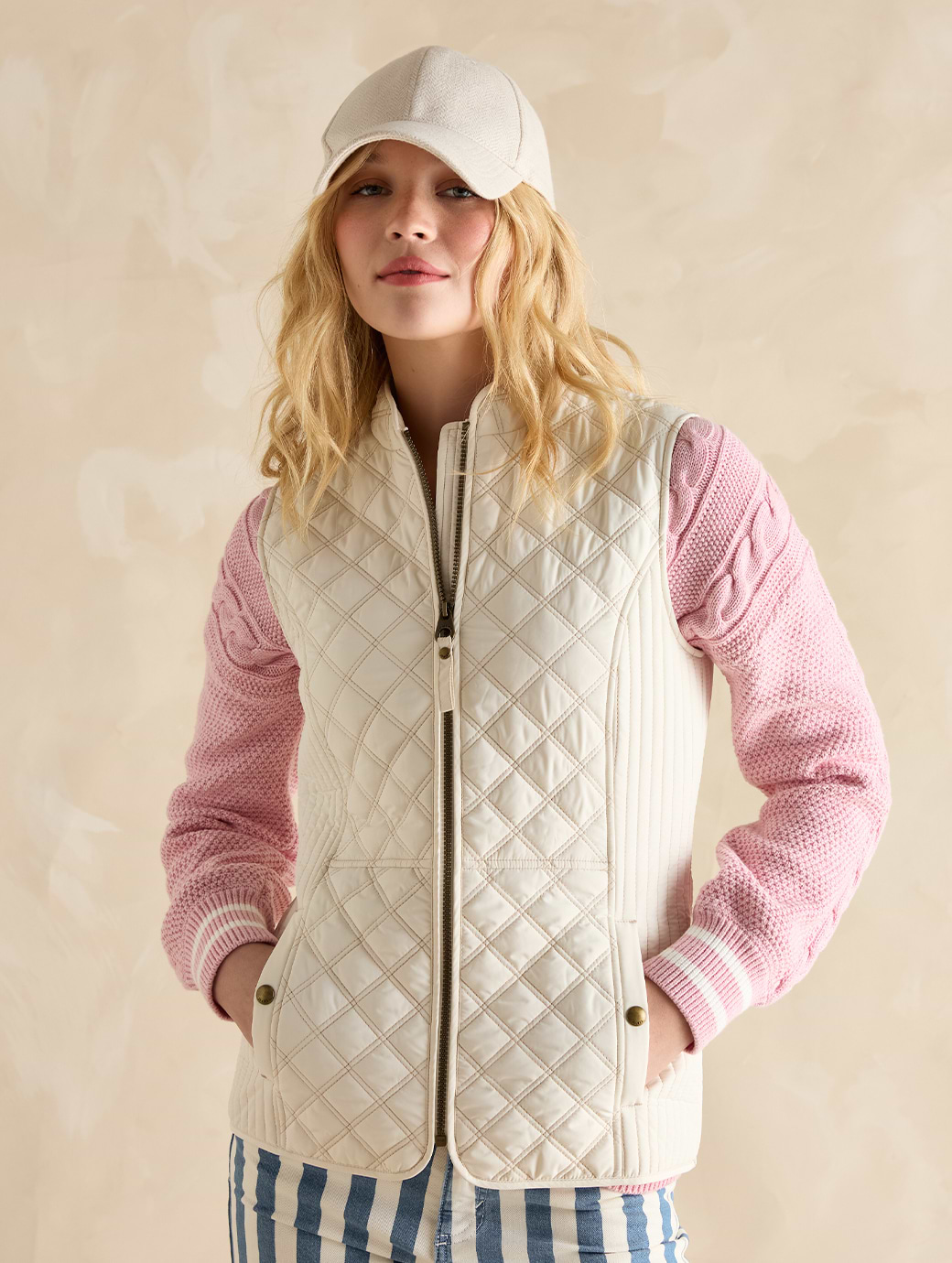 Joules Women's Minx Gilet Cream