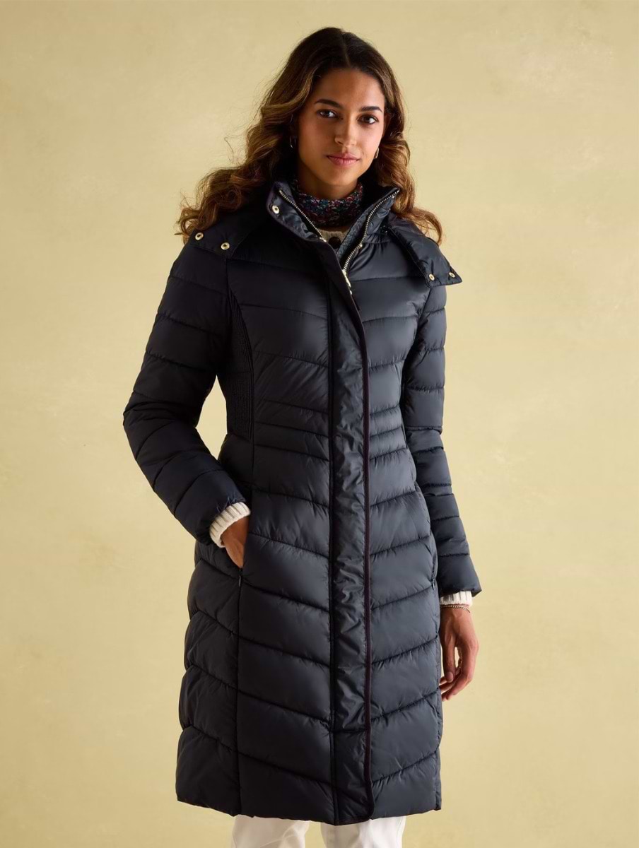Ladies long padded coat uk sale