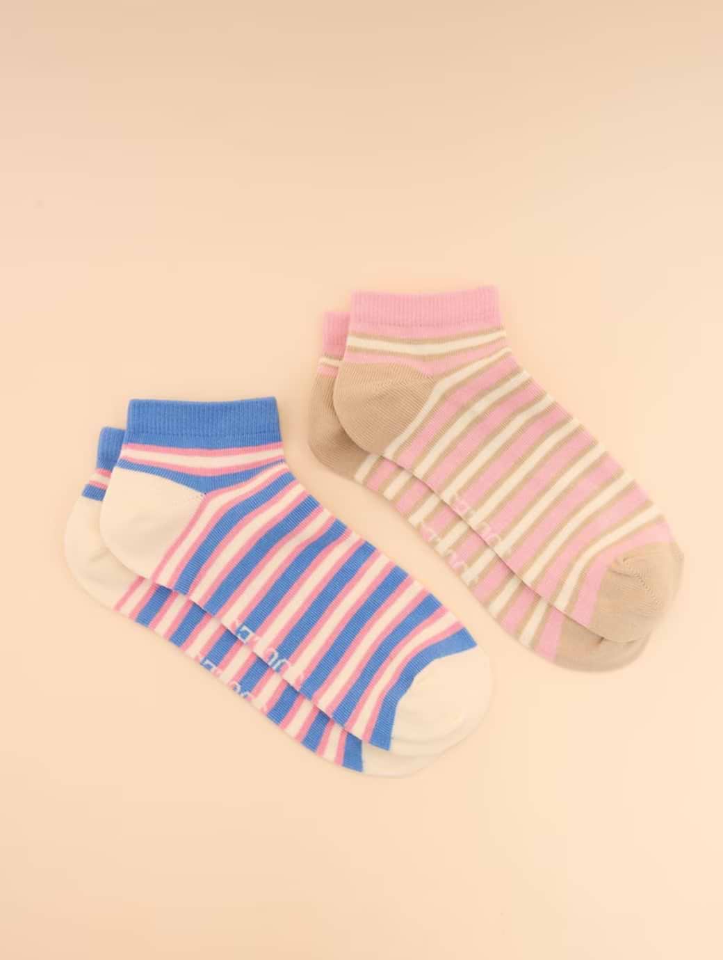 Joules Women's Rilla Socks 2-Pack Navy/Pink