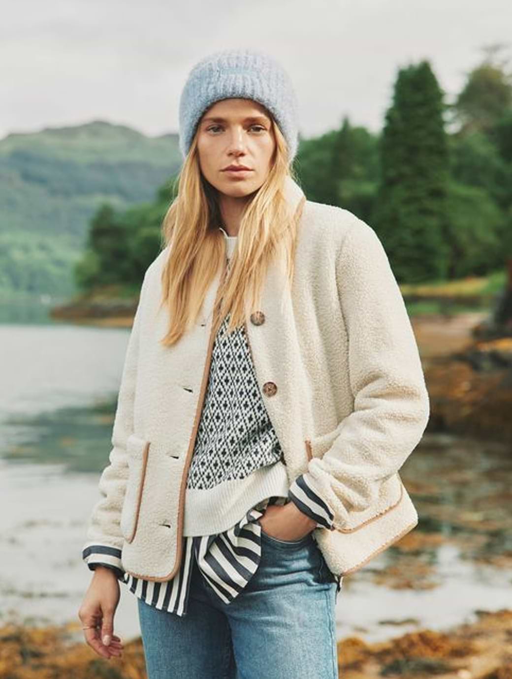 Women's button up fleece jacket best sale