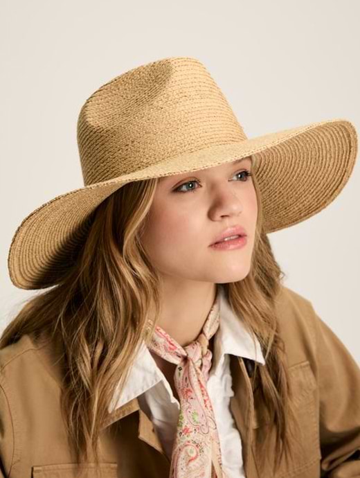 Straw fedora hat womens sales