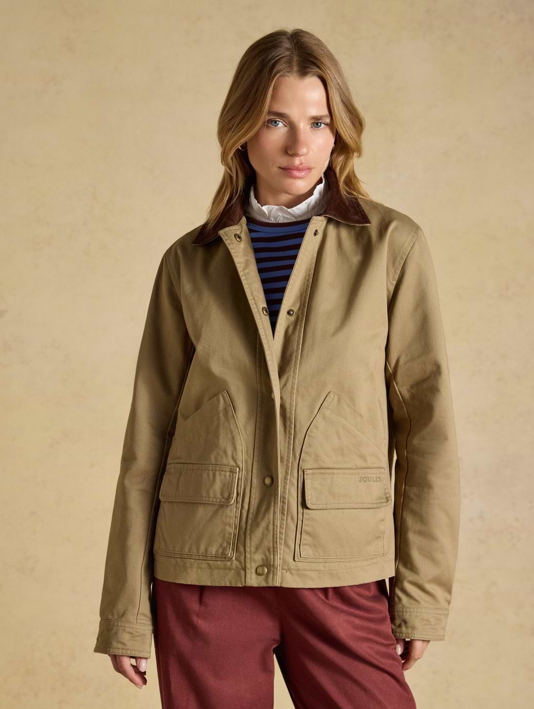 Joules Women's Barn Jacket Tan Brown