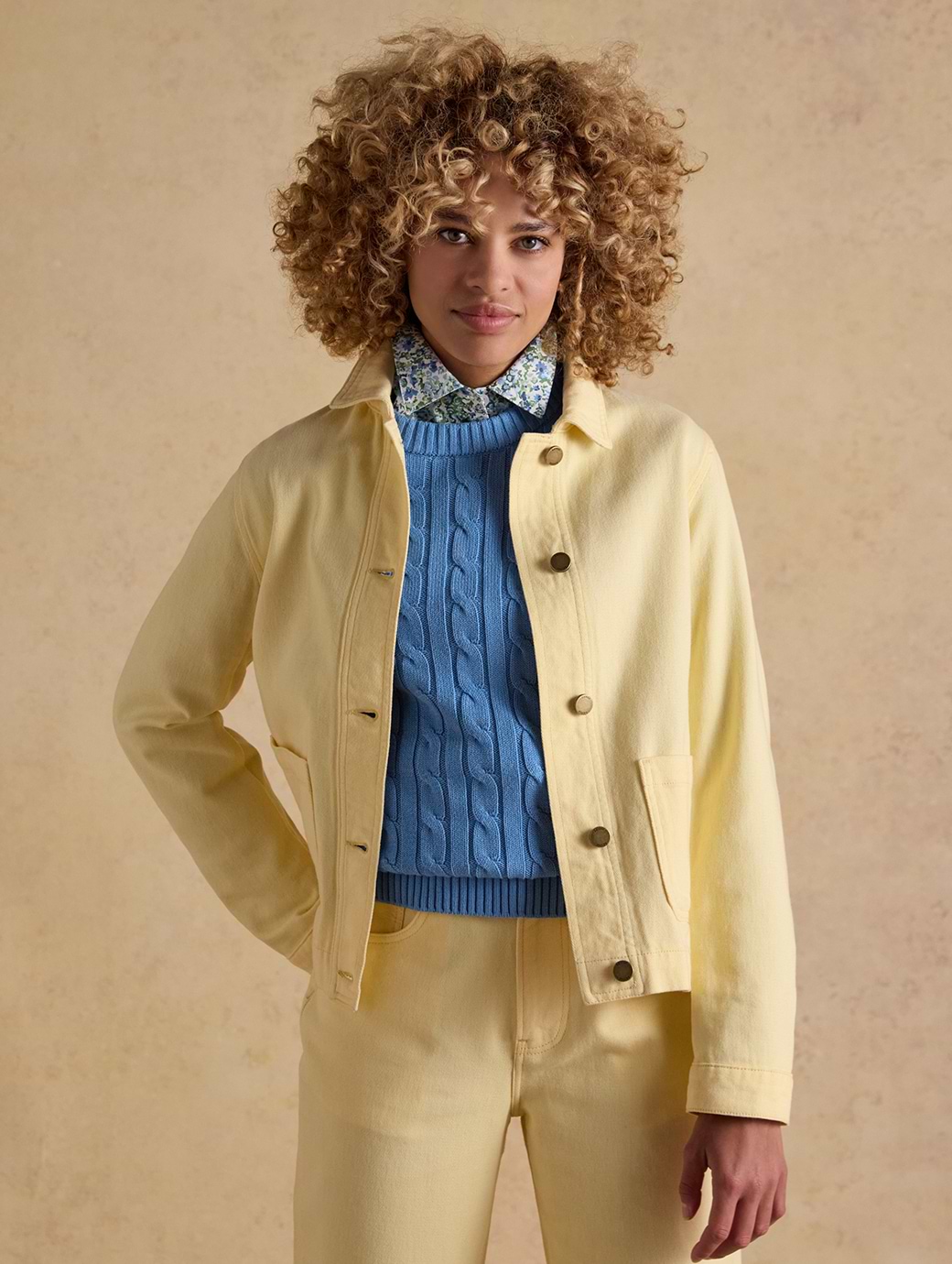 Joules Women's Marlow Jacket Light Yellow