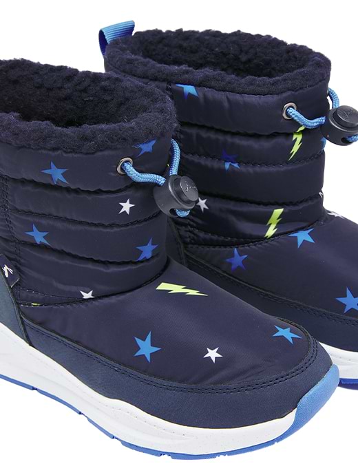 Joules Junior Winter Boot Navy Lightening Stars