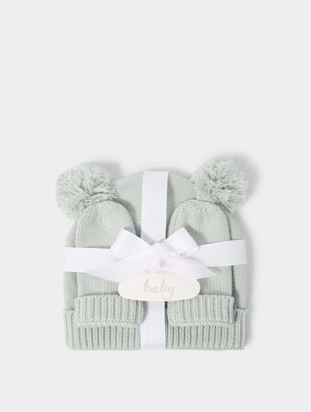 Katie Loxton Baby Hat And Mittens Sage 0-3 months