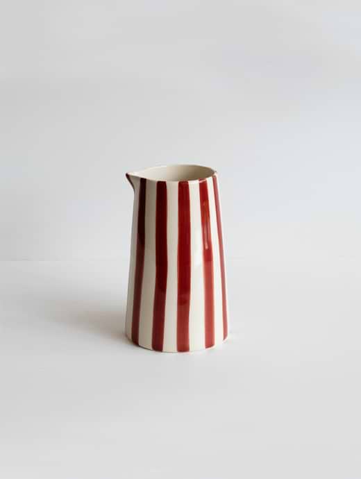 Musango Large Jug Candy Stripe Paprika 