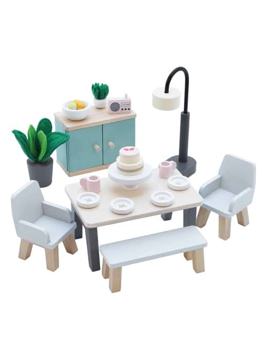 Le Toy Van Dolls House Dining Room 18 Piece