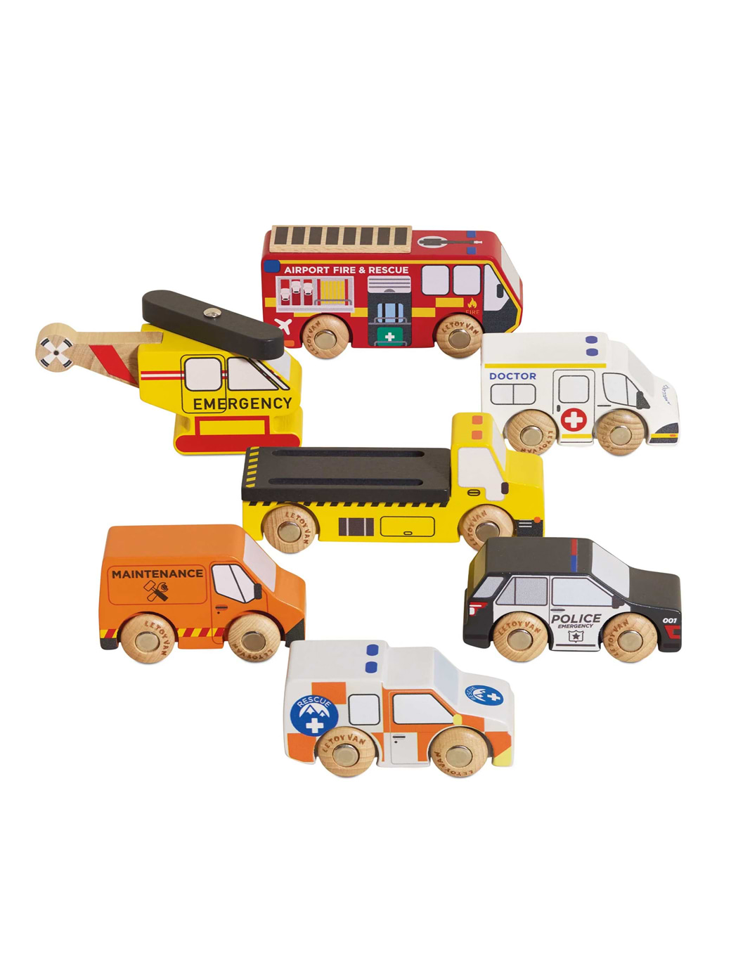 Le Toy Van Emergency Helicopter & Rescue Cars