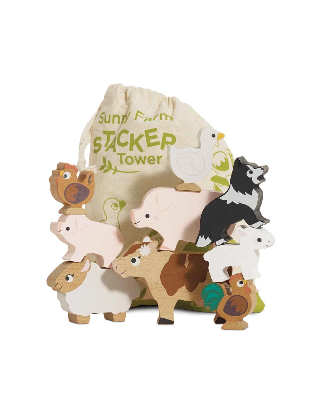 Le Toy Van Farmyard Stacking Animals & Bag