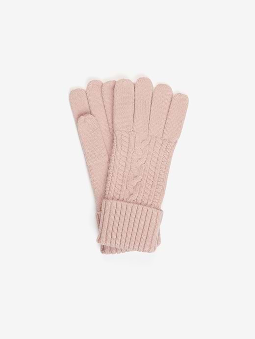Barbour Women's Alnwick Knitted Gloves Rose Pink