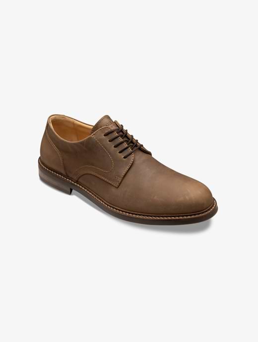 Loake Men's Franklin Derby Plain Nubuck Brown 