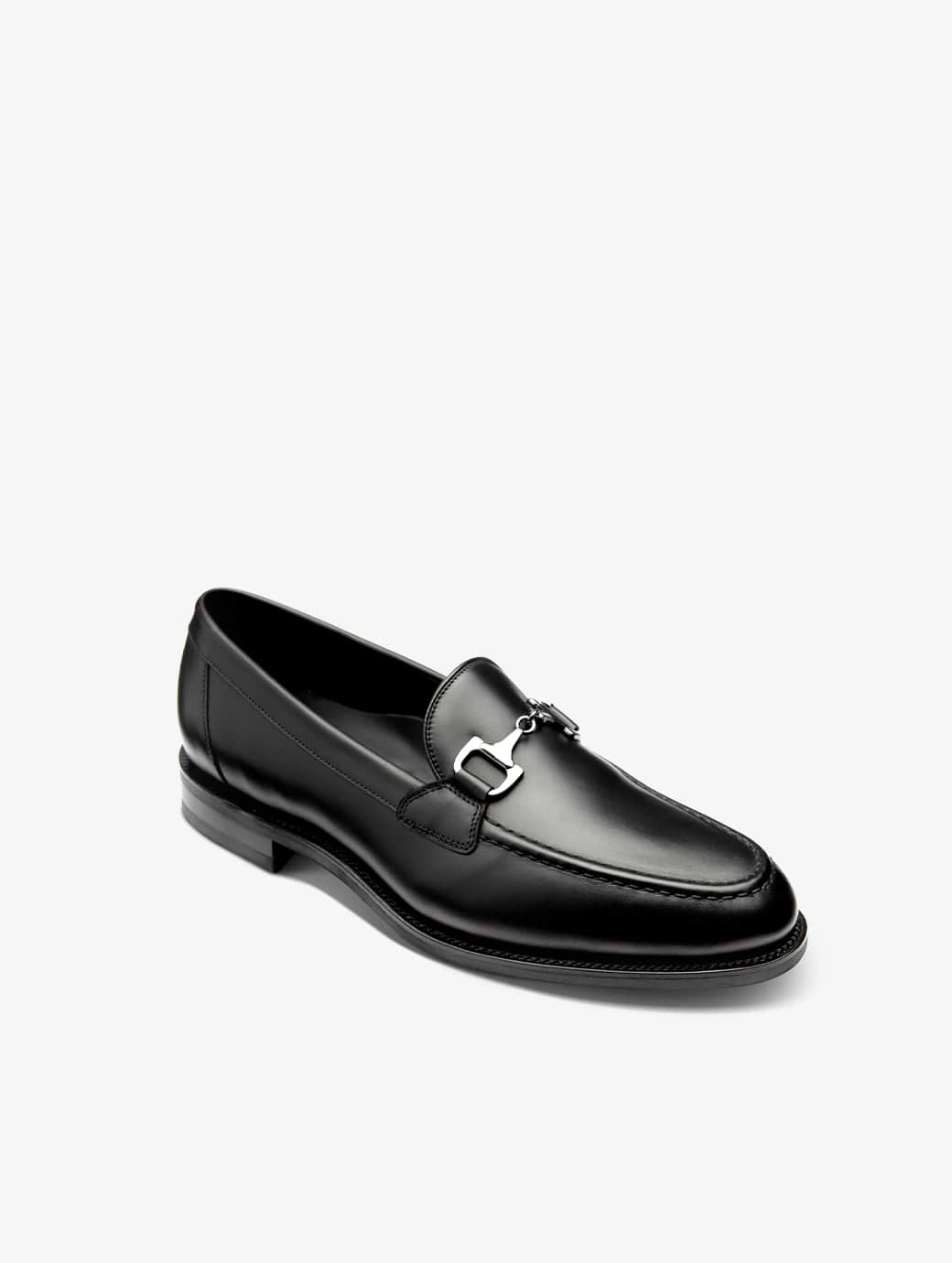 Loake Men's Kensington Calf Metal Trim Loafer Black