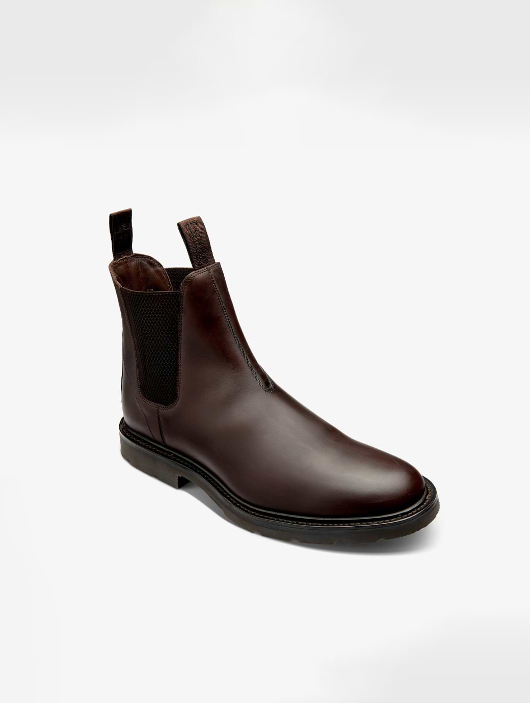 Loake Men's Tintagel Waxy Leather Chelsea Boot Dark Brown