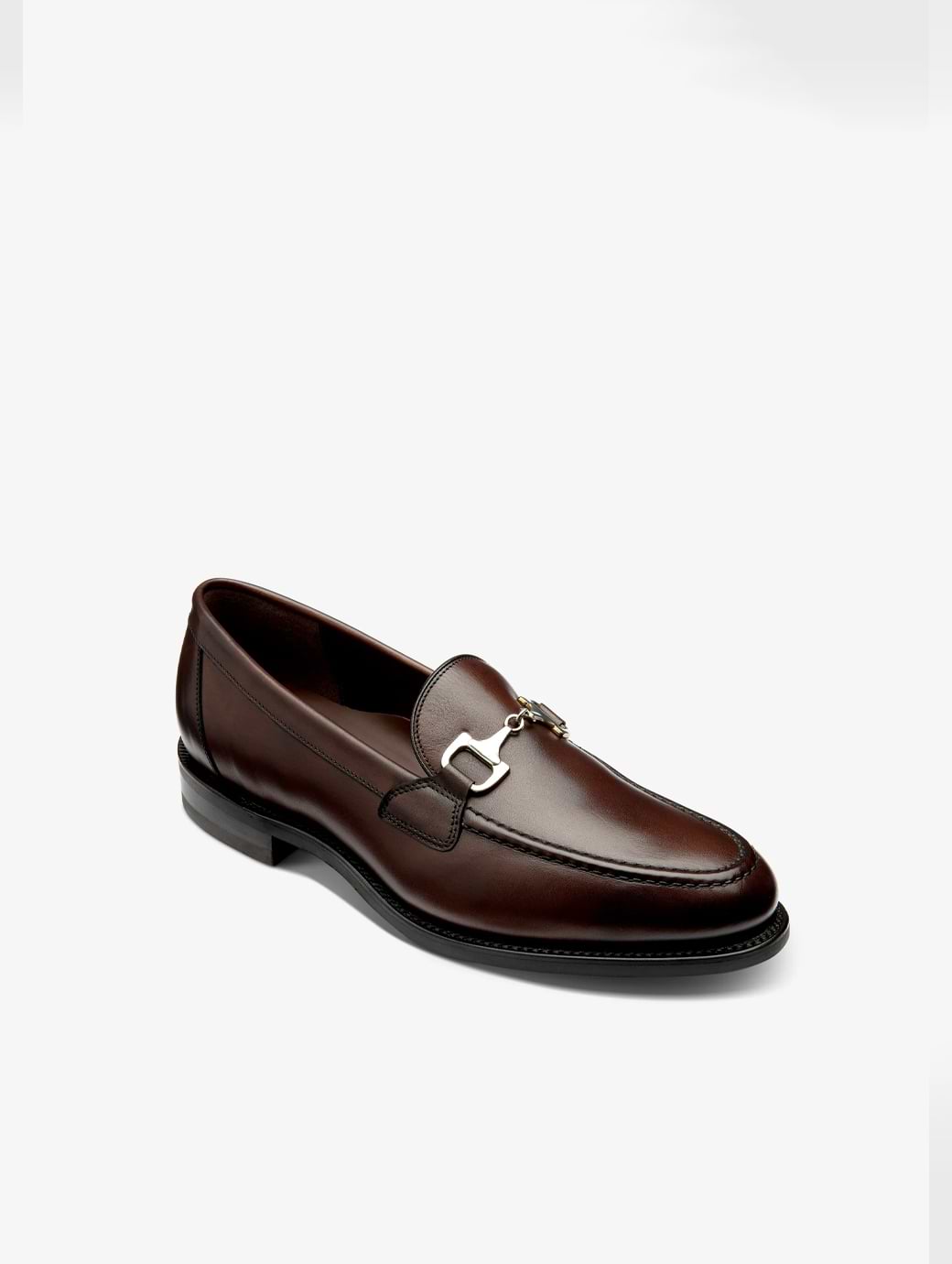 Loake Men's Kensington Calf Metal Trim Loafer Dark Brown