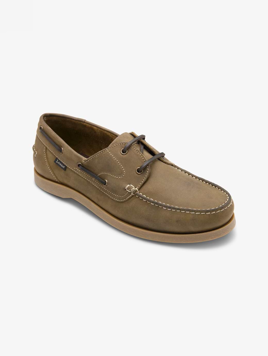 Loake Men's Padstow 2 Eyelet Boat Shoe Brown