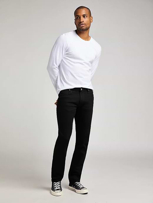 Lee Daren Low Stretch Button Jeans Clean Black