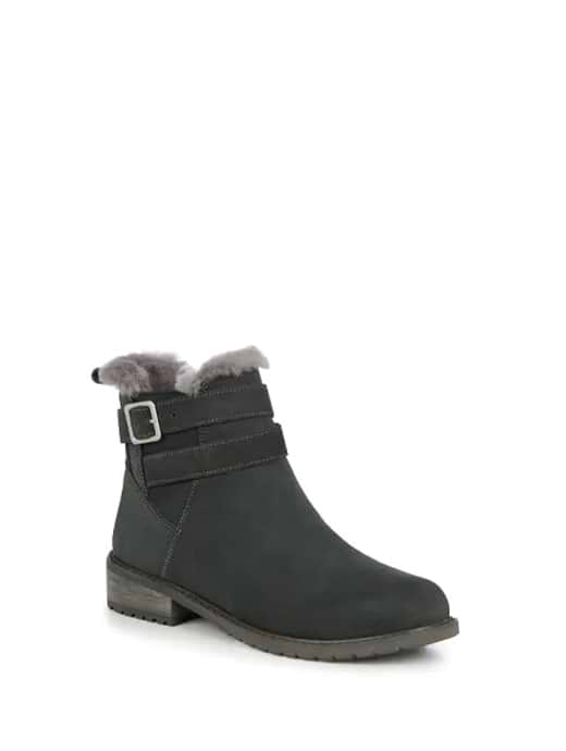Emu Australia Women's Loxton Cow Suede Chelsea Ankle Boot Dark Grey 
